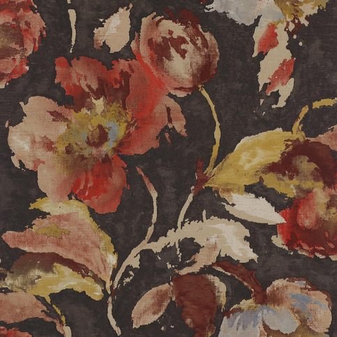 Beatrice Charcoal/Copper Wallpaper by Jane Churchill 