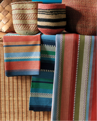Kansa Stripe Red Fabric by Jane Churchill