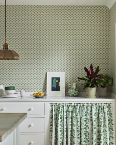 Larkin Green Fabric by Jane Churchill