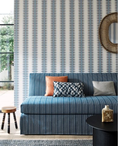 Ludo Aqua/Blue Fabric by Jane Churchill