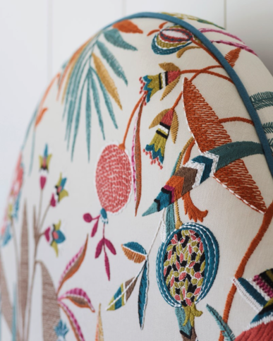 Pomegranate Tree Red/Green Fabric by Jane Churchill