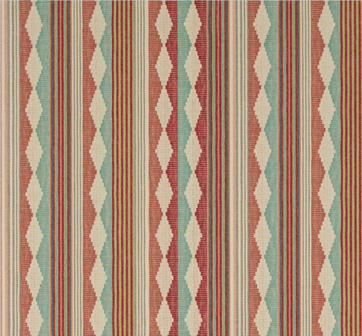Ravi Stripe Pink/Aqua Fabric by Jane Churchill