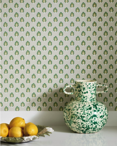 Albie Blue Wallpaper by Jane Churchill