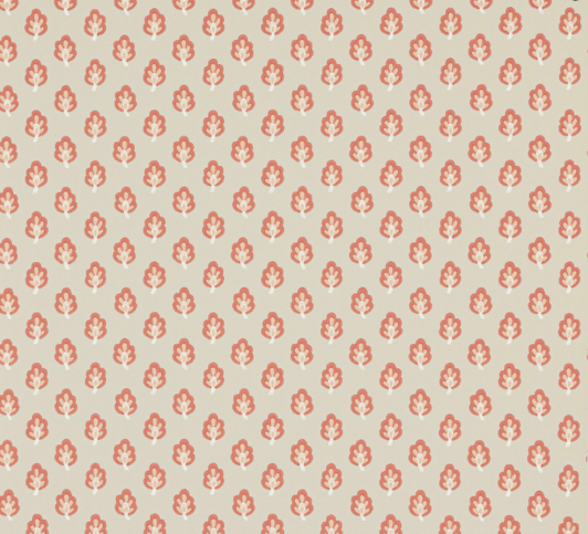 Albie Soft Red Wallpaper by Jane Churchill