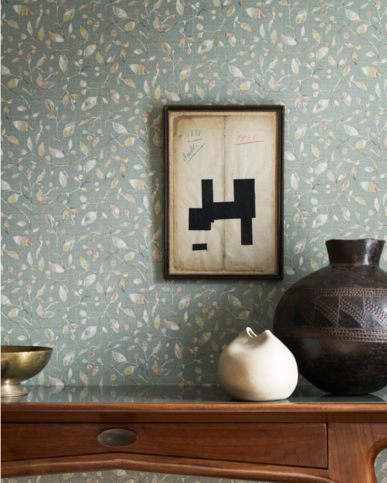 Azzura Steel Wallpaper by Jane Churchill