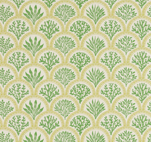 Coralli Green Wallpaper by Jane Churchill