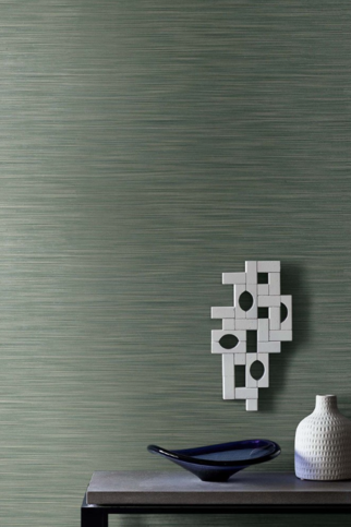 Esker Aqua Wallpaper by Jane Churchill
