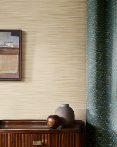 Esker Gold Wallpaper by Jane Churchill