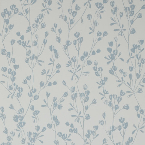 Ines Cream/Blue Wallpaper by Jane Churchill