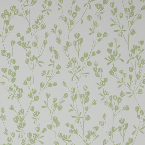 Ines Green Wallpaper by Jane Churchill