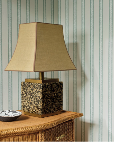 Innis Stripe Aqua Wallpaper by Jane Churchill