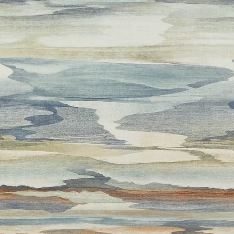 Cloudscape Blue/Copper Wallpaper by Jane Churchill