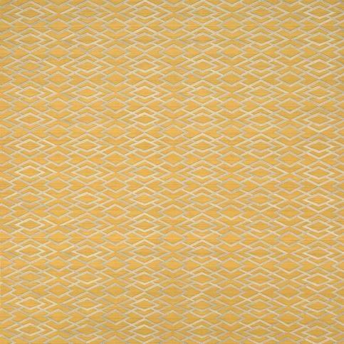 Geometric Silk Gold Wallpaper by Jane Churchill
