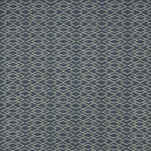 Geometric Silk Midnight Wallpaper by Jane Churchill