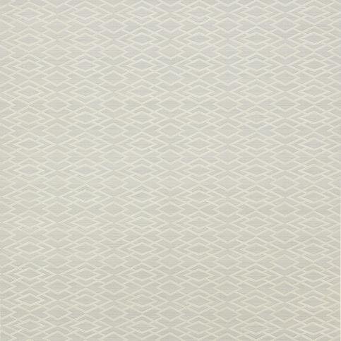 Geometric Silk Pewter Wallpaper by Jane Churchill