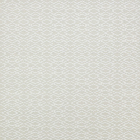Geometric Silk Silver Wallpaper by Jane Churchill