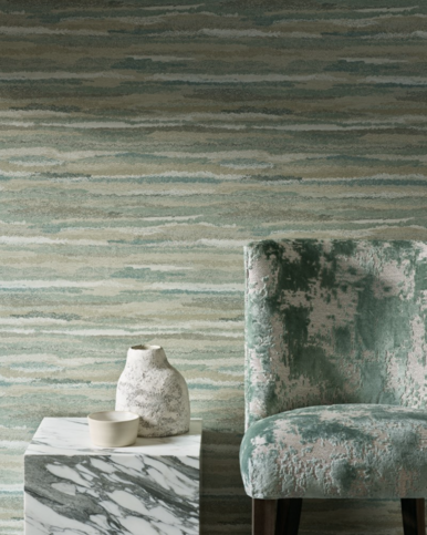 Lanata Slate/Taupe Wallpaper by Jane Churchill