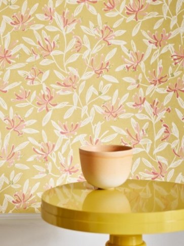 Nerissa Yellow Wallpaper by Jane Churchill