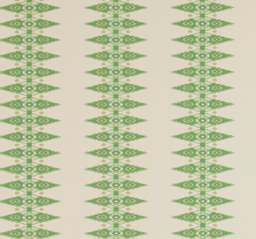 Priya Stripe Green Wallpaper by Jane Churchill