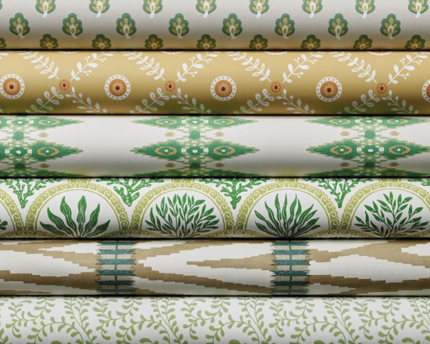 Wilder Taupe/Aqua Wallpaper by Jane Churchill