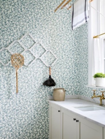 Windsong Blue Wallpaper by Jane Churchill