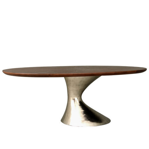 Canopy Antique Nickel Dining Table by Julian Chichester 