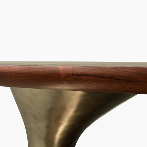Canopy Antique Nickel Dining Table by Julian Chichester 