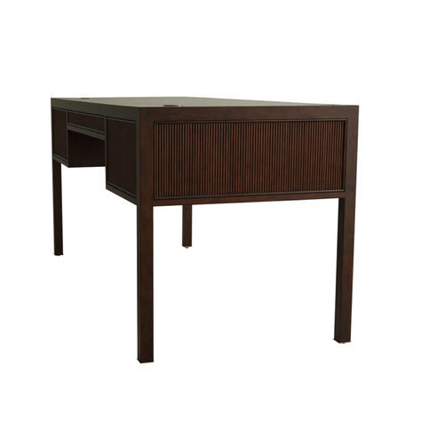 Jackson Antique Mahogany & Black Vellum Desk by Julian Chichester 
