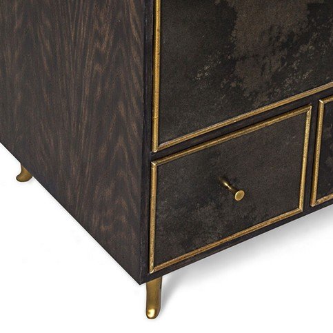 Alfred Smoked Oak & Black Vellum Chest by Julian Chichester 