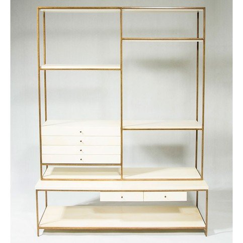 Bay Natural Vellum & Frank Metal Bookcase by Julian Chichester 
