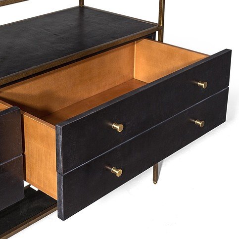 Bay Aged Mirror, Bronze & Frank Metal Console by Julian Chichester 