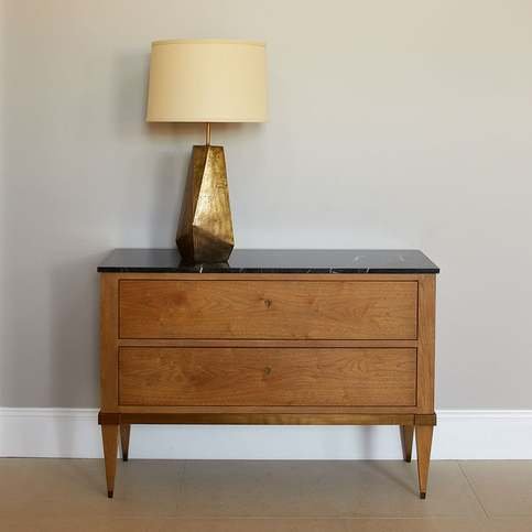 Cube Blackened Brass Small Lamp by Julian Chichester 