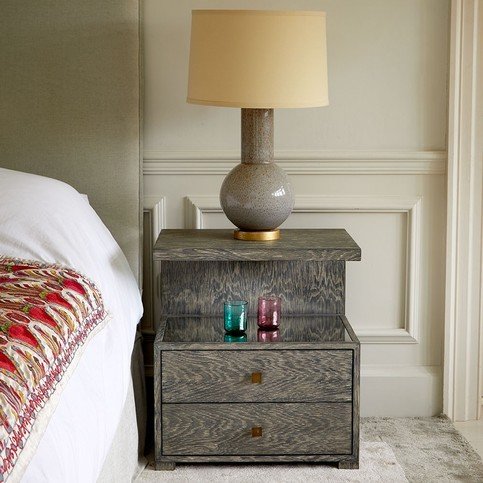 Enzo Lime Black Oak Bedside by Julian Chichester 