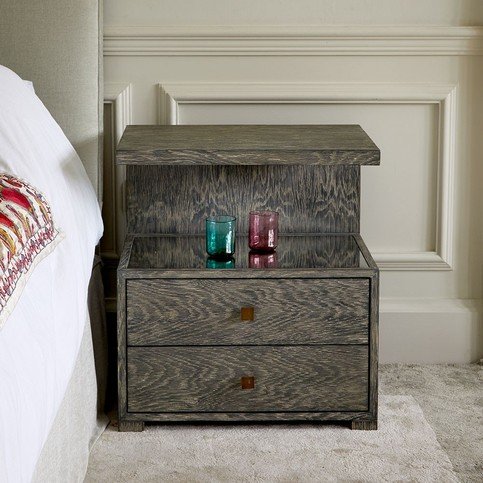 Enzo Lime Black Oak Bedside by Julian Chichester 