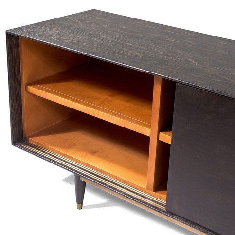 Gorky Smoked Oak & Bronze Large Cabinet by Julian Chichester 