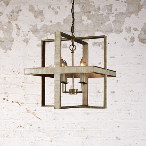 Hanover Aged Brass & Bone Chandelier by Julian Chichester 