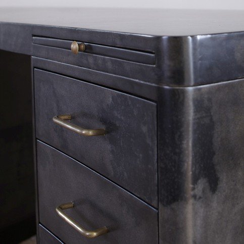 Jane Churchill Curved Black Vellum Desk by Julian Chichester 