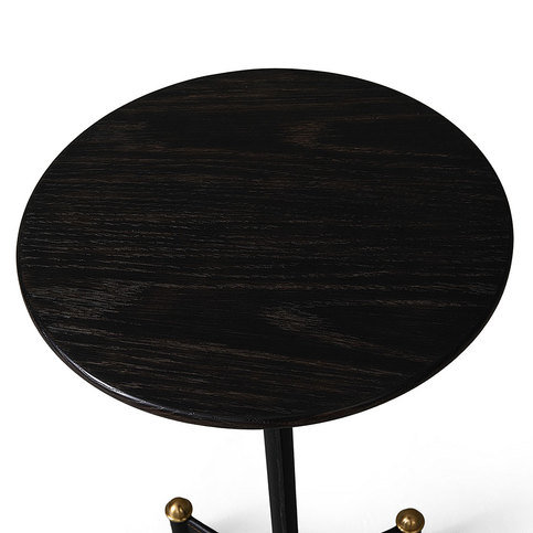 Lawley Black Leather Side Table by Julian Chichester 