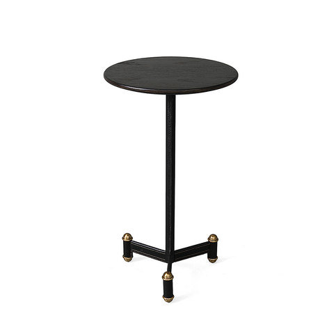 Lawley Black Leather Side Table by Julian Chichester 