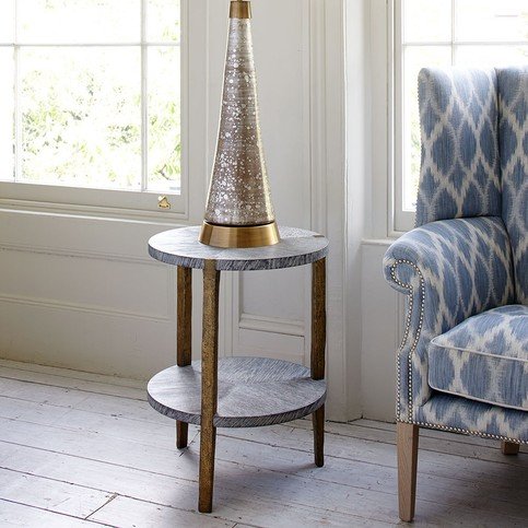Leopoldo Limed Black Oak Side Table by Julian Chichester 