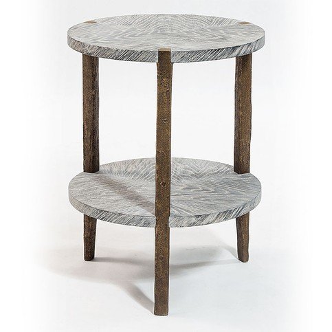 Leopoldo Limed Black Oak Side Table by Julian Chichester 