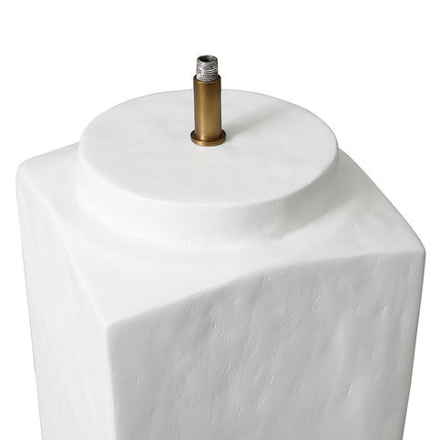 Linus White Gesso Small Table Lamp by Julian Chichester 