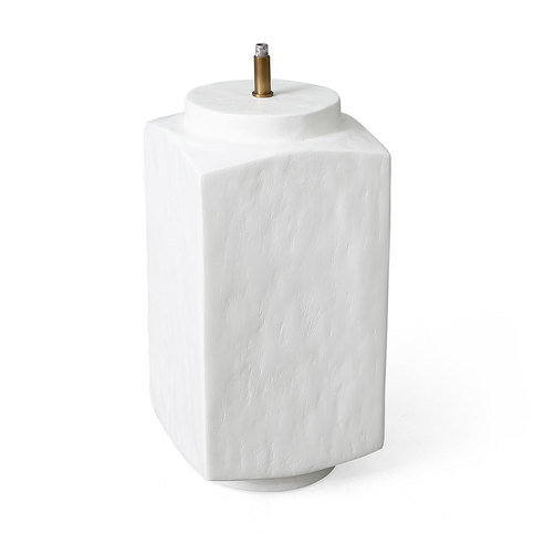 Linus White Gesso Small Table Lamp by Julian Chichester 