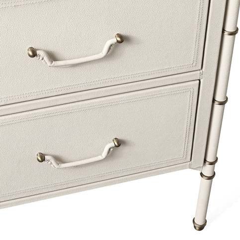 Richter Cream Leather Bedside by Julian Chichester 