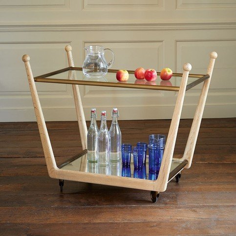 Rosa Bleached Oak Trolley by Julian Chichester 
