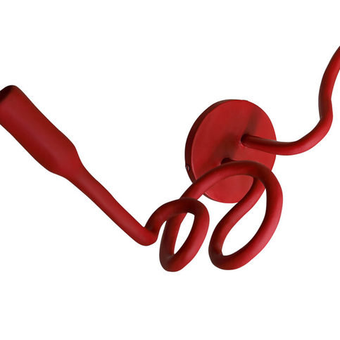 Medusa Red Gesso Wall Light - Small by Julian Chichester 