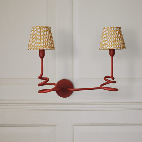 Medusa Red Gesso Wall Light - Small by Julian Chichester 