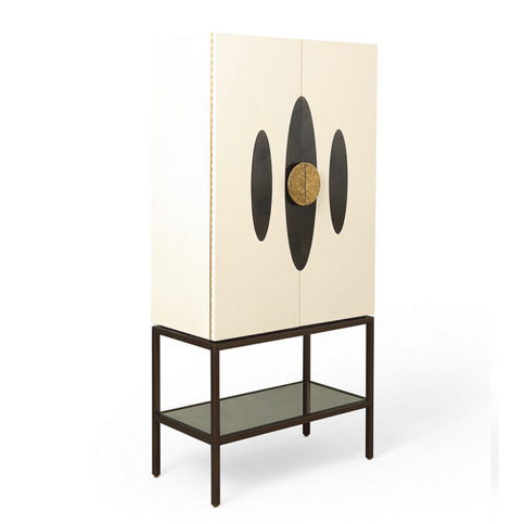 Phoenix Natural & Black Vellum Drinks Cabinet by Julian Chichester 