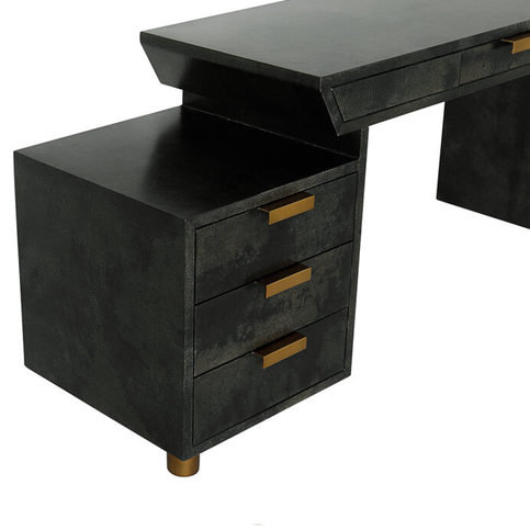Verdier Black Vellum Dressing Table By Julian Chichester
