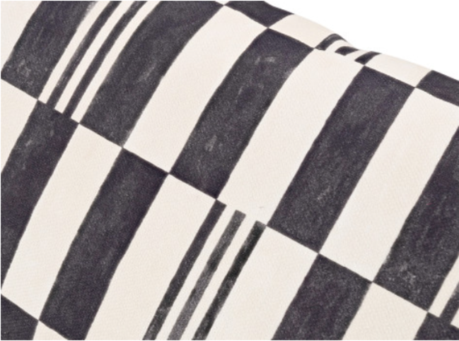 Checkerboard Cushion Monochrome by Kirkby Design 